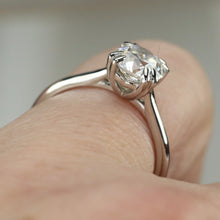 Load image into Gallery viewer, RETIREMENT SALE! The Sophia - Antique cushion cut 1.54ct lab grown diamond ring in 14k white gold