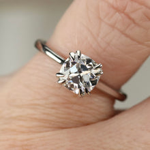 Load image into Gallery viewer, RETIREMENT SALE! The Sophia - Antique cushion cut 1.54ct lab grown diamond ring in 14k white gold