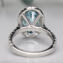 Load image into Gallery viewer, The Elena - 4.05ct oval shape lab grown diamond ring FVB/VVS2 in 14k white gold