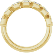 Load image into Gallery viewer, MADE TO ORDER: Lab grown 1ctw diamond asscher band ring in 14k gold