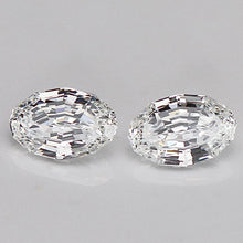 Load image into Gallery viewer, 2.05ctw matched pair of loose oval step cut lab grown diamonds E/VS1