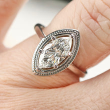 Load image into Gallery viewer, RETIREMENT SALE! The Zara - 1.59ct Marquise lab grown diamond ring D/VS1 with IGI report