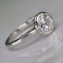 Load image into Gallery viewer, RETIREMENT SALE! The Eliza - 1.45ct lab grown diamond solitaire ring in 14k white gold