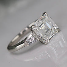 Load image into Gallery viewer, The Isabella - 4.50ct Asscher cut lab grown diamond ring in platinum
