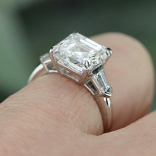 Load image into Gallery viewer, The Isabella - 4.50ct Asscher cut lab grown diamond ring in platinum