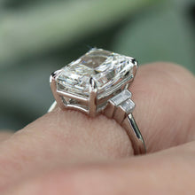 Load image into Gallery viewer, The Catherine - 5.12ct Radiant cut lab grown diamond ring in platinum