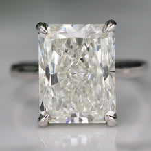 Load image into Gallery viewer, 10.04ct radiant cut lab grown H/VS1 diamond ring in 14k white gold