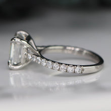 Load image into Gallery viewer, The Arabella - 4.41ct lab grown E/VS1 Asscher diamond solitaire ring in platinum