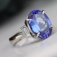 Load image into Gallery viewer, RESERVED: LAYAWAY PAYMENT 4 OF 10: Estate tanzanite and diamond ring in platinum