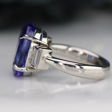 Load image into Gallery viewer, RESERVED: LAYAWAY PAYMENT 4 OF 10: Estate tanzanite and diamond ring in platinum