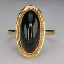 Load image into Gallery viewer, RETIREMENT SALE! Estate vintage Onyx ring in yellow gold