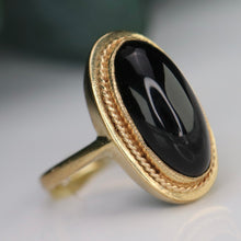 Load image into Gallery viewer, RETIREMENT SALE! Estate vintage Onyx ring in yellow gold