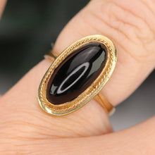 Load image into Gallery viewer, RETIREMENT SALE! Estate vintage Onyx ring in yellow gold