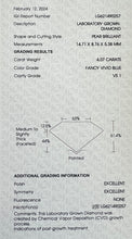Load image into Gallery viewer, 4.07ct pear shape loose lab grown diamond FVB/VS1 with IGI report