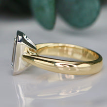 Load image into Gallery viewer, The Brielle - 3.08ct emerald cut lab grown diamond D/VS1 ring in 14k gold