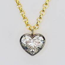 Load image into Gallery viewer, 4.01ct heart shaped lab grown diamond E/VS2 necklace in 14k