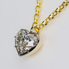 Load image into Gallery viewer, 4.01ct heart shaped lab grown diamond E/VS2 necklace in 14k