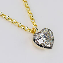 Load image into Gallery viewer, 4.01ct heart shaped lab grown diamond E/VS2 necklace in 14k