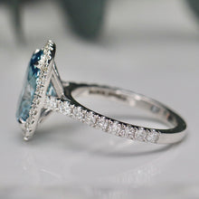 Load image into Gallery viewer, The Elena - 4.05ct oval shape lab grown diamond ring FVB/VVS2 in 14k white gold