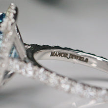 Load image into Gallery viewer, The Elena - 4.05ct oval shape lab grown diamond ring FVB/VVS2 in 14k white gold