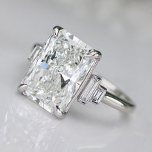Load image into Gallery viewer, The Catherine - 5.12ct Radiant cut lab grown diamond ring in platinum