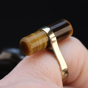 Vintage tigers eye ring in yellow gold from Manor Jewels
