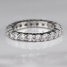 Load image into Gallery viewer, Sterling silver CZ small eternity band