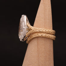 Load image into Gallery viewer, CUSTOM ORDER: 8.25ct pear lab grown diamond in 18k and platinum