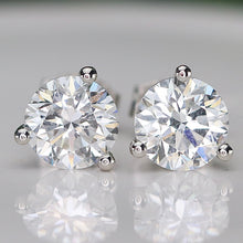 Load image into Gallery viewer, SPECIAL!  Lab grown 2.13ctw F/VS Diamond studs in platinum