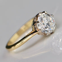 Load image into Gallery viewer, Estate vintage 18k setting with 2.01ct lab grown OEC diamond