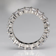 Load image into Gallery viewer, Sterling silver CZ medium eternity band