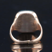Load image into Gallery viewer, Antique 1894 bloodstone E signet in yellow gold