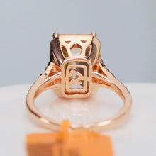 Load image into Gallery viewer, Morganite, pink sapphire, and diamond ring in 14k rose gold by Effy