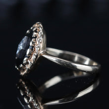 Load image into Gallery viewer, Vintage onyx and diamond ring in yellow gold from Manor Jewels