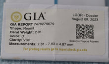 Load image into Gallery viewer, Estate vintage 18k setting with 2.01ct lab grown OEC diamond