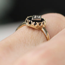 Load image into Gallery viewer, SPECIAL!  Classic vintage onyx and diamond ring in yellow gold