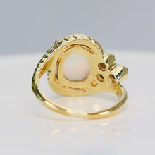 Load image into Gallery viewer, Estate Opal and diamond ring in yellow gold