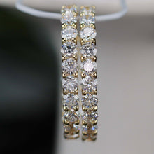 Load image into Gallery viewer, SPECIAL PRICE!  Lab Grown 5.67ctw diamond hoops in 14k yellow gold
