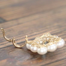 Load image into Gallery viewer, 14k Yellow gold pearl and blue topaz enhancer pendant