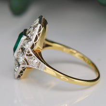 Load image into Gallery viewer, Estate vintage Edwardian plaque ring in 18k yellow gold
