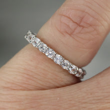 Load image into Gallery viewer, Sterling silver CZ small eternity band