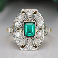 Load image into Gallery viewer, Estate vintage Edwardian plaque ring in 18k yellow gold