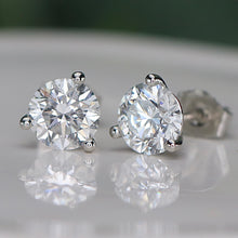 Load image into Gallery viewer, SPECIAL!  Lab grown 2.13ctw F/VS Diamond studs in platinum