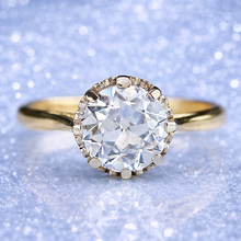 Load image into Gallery viewer, Estate vintage 18k setting with 2.01ct lab grown OEC diamond