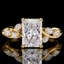 Load image into Gallery viewer, SPECIAL!  2.50ctw radiant cut lab grown diamond ring in 14k yellow gold