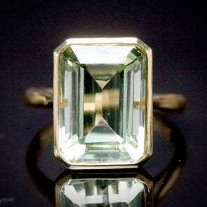 Prasiolite ring in 14k yellow gold from Manor Jewels