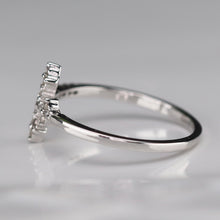 Load image into Gallery viewer, Sterling silver CZ cross ring
