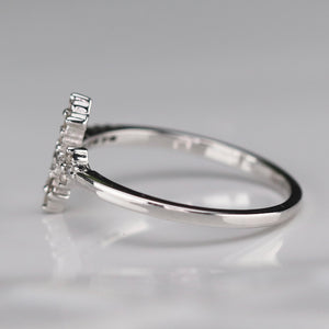 Sterling silver CZ cross ring