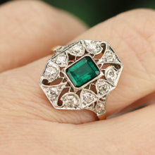 Load image into Gallery viewer, Estate vintage Edwardian plaque ring in 18k yellow gold