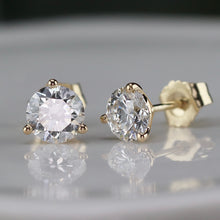 Load image into Gallery viewer, Lab grown 1.14ctw F-G/SI Diamond studs in 14k yellow gold